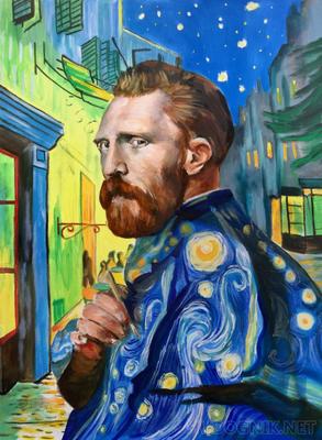 Картина Копия картины Ван Гога \"Пшеничное поле с кипарисами\", 1889 г.  (копия Анджея Влодарчика) 60x90 VG190111 купить в Москве