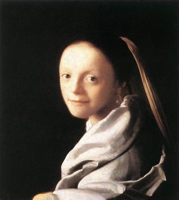 Ян Вермеер - Портрет молодой девушки, 1661, 44×45 см: Описание произведения  | Артхив