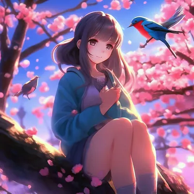 Аниме девушка 🩷 Стиль: Весна: 🌸 in 2024 | Kawaii anime, Manga girl, Anime  girl