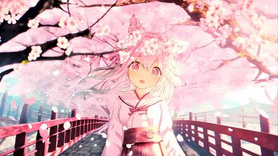 Аниме девушка 🩷 Стиль: Весна 🌸 | Dễ thương, Minh họa manga, Hoa anh đào