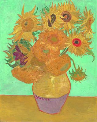 Винсент Ван Гог в цветах Раскраска картина по номерам на холсте Z-NA160  купить в Краснодаре