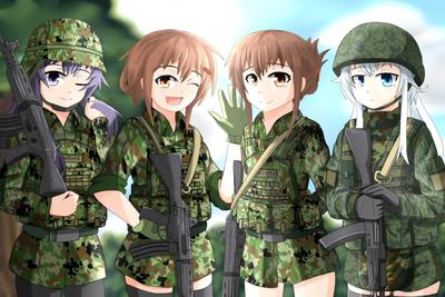 Военные аниме картинки