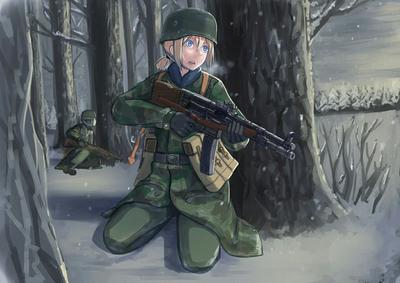 Солдат аниме арт - 72 фото