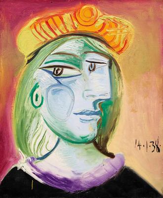 Купить картину Бюст женщины и автопортрет, 1929 , Пикассо, Пабло в Украине  | Фото и репродукция картины на холсте в интернет магазине Макросвит