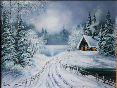 Картина по номерам Зимняя деревня 40х50 см Hobby Home - купить с доставкой  по выгодным ценам в интернет-магазине OZON (354417575)
