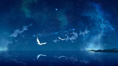Звездное небо аниме картинки фотографии