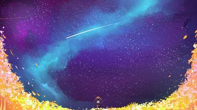 Картинки по запросу аниме звёздное небо | Anime wallpaper, Beautiful  backgrounds, Anime scenery wallpaper