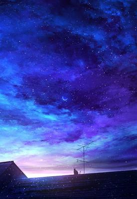 Аниме арт звездное небо - 67 фото