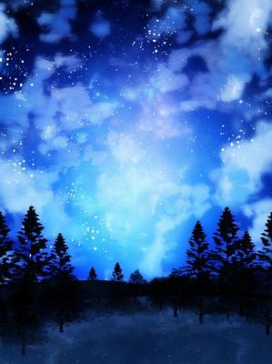 чисто ручная роспись фэнтези анимация ветер атмосфера звездное небо фон  Обои Изображение для бесплатной загрузки - Pngtree